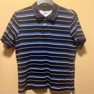 Men’s Polo Size Large. Blue, Navy and White - Club Room